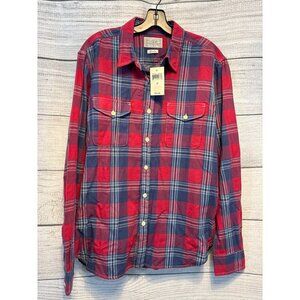 NWT Men's Lucky Brand Plaid Long Sleeve Button Down